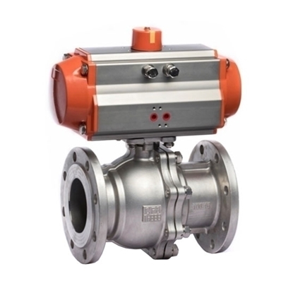 6" Pneumatic Flanged Ball Valve, 2 Way/ 3 Way