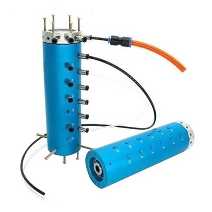 12-Passage Rotary Union, Pneumatic/Electrical Slip Ring for Air/Hydraulic