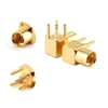 Picture of MMCX Female Right Angle RF Coaxial Connector, PCB Mount