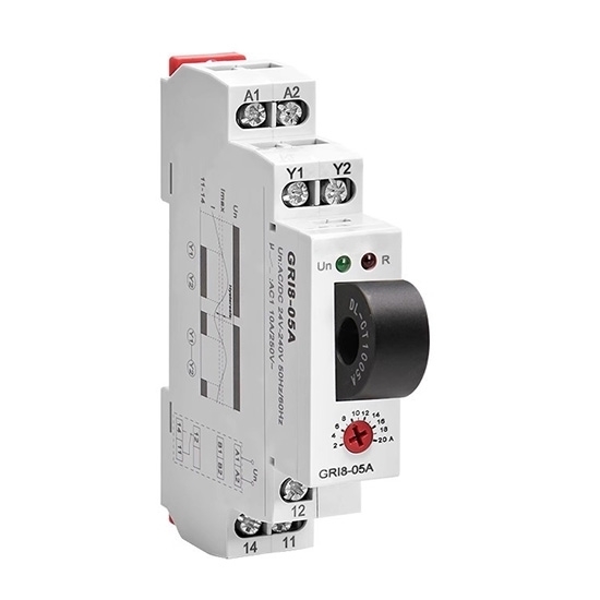 Current Monitoring Relay, 2-20A Adjustable, AC/DC24V-240V